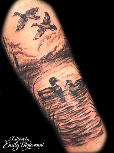 Black and grey - Viking - Warrior - Howell Tattoo - Emily Digiovanni - Clio, Mi - Walk In Tattoo Shop Near Me